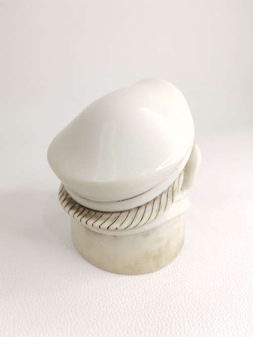 SUPER RARE MOST  DESIRABLE JOHN BICCARD CRUSHED MARBLE  SCULPTURE PIE FACE 10CM TALL!! !!!!