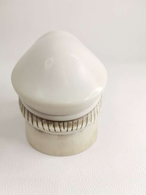 SUPER RARE MOST  DESIRABLE JOHN BICCARD CRUSHED MARBLE  SCULPTURE PIE FACE 10CM TALL!! !!!!