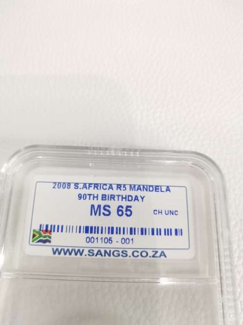 2008 Mandela R5 coin 90th BIRTHDAY graded!!!