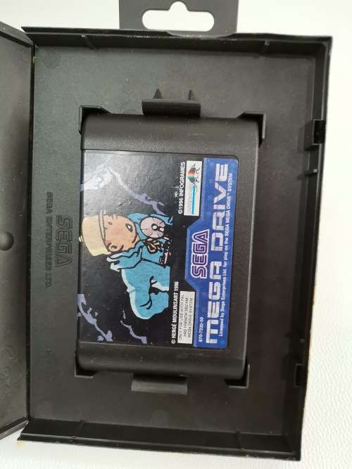 Super rare TIN TIN IN TIBET SEGA MEGA DRIVE GAME IN BOX!!!
