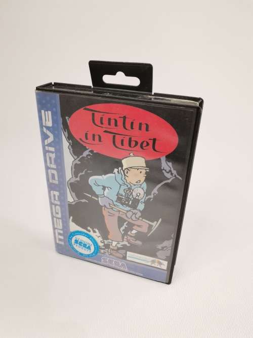 Super rare TIN TIN IN TIBET SEGA MEGA DRIVE GAME IN BOX!!!