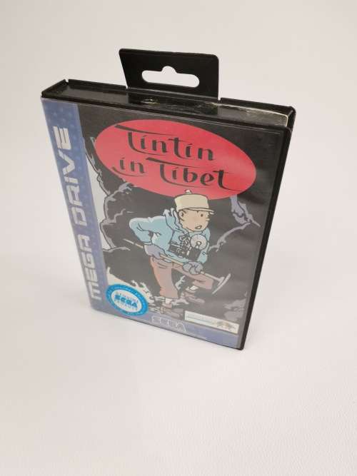 Super rare TIN TIN IN TIBET SEGA MEGA DRIVE GAME IN BOX!!!
