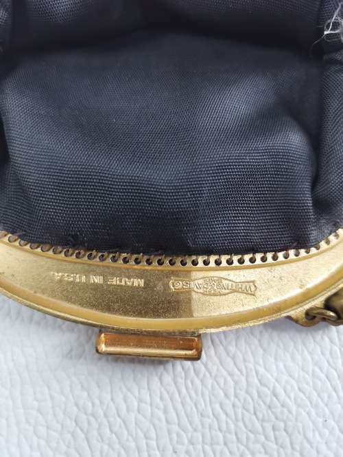 WHITING AND DAVIS GOLD MESH BAG MADE IN THE USA
