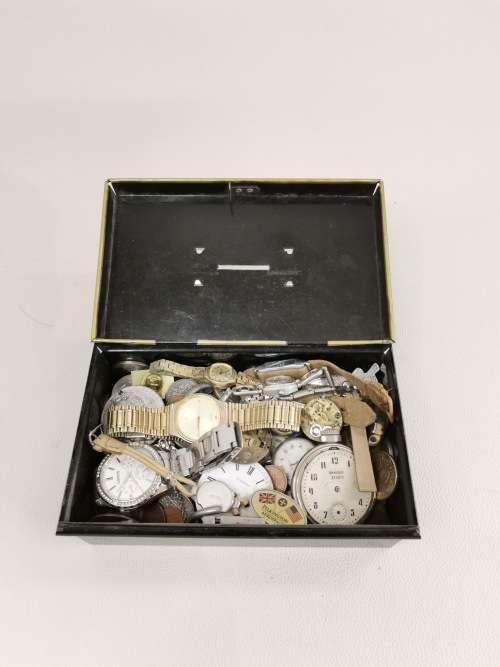 Collection of vintage coins and watches bid for all in box!!!!