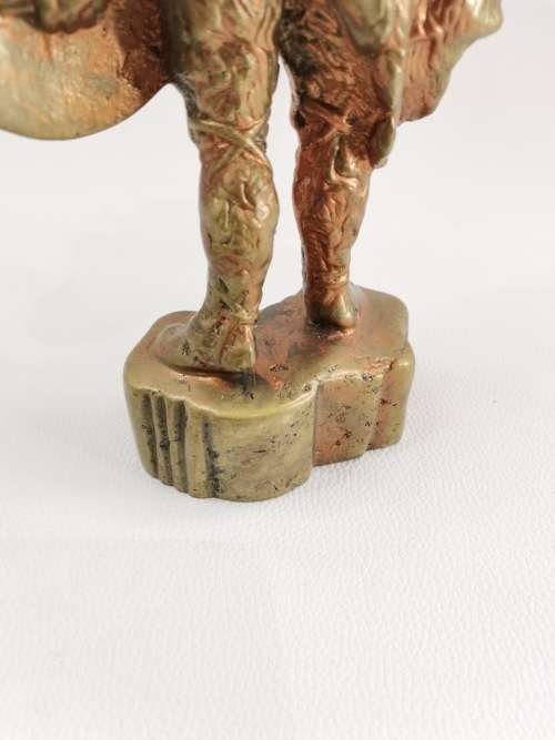 RARE LARGE SOLID BRASS VIKINGS SCULPTURE WEIGHT 4KG