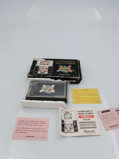 RARE NINTENDO GAME AND WATCH PINBALL IN BOX COMPLETE WORKING HANDHELD IN MINT CONDITION!!!