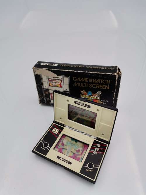 RARE NINTENDO GAME AND WATCH PINBALL IN BOX COMPLETE WORKING HANDHELD IN MINT CONDITION!!!