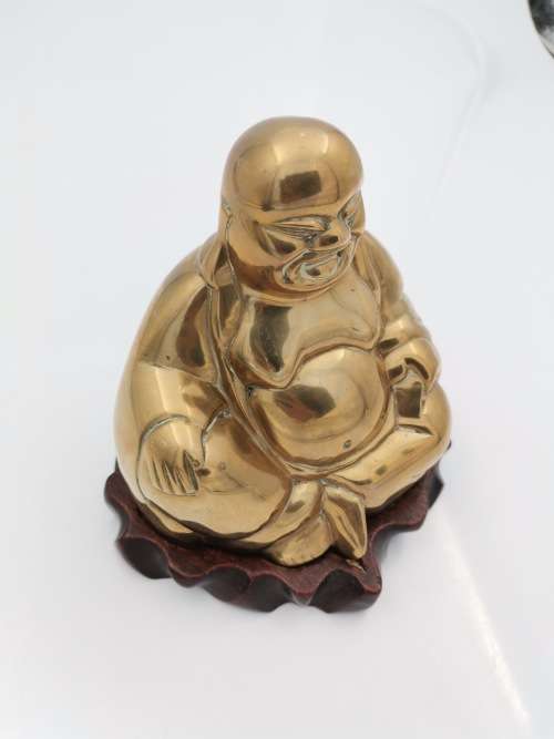 BEAUTIFUL BRASS AND WOODEN BUDA!!!