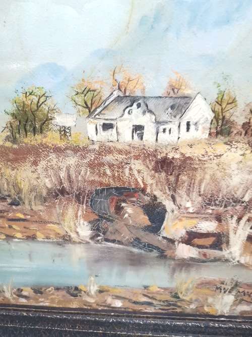 ORIGINAL LARGE MVEMVE JIYANE OIL ON CANVAS SIGNED OIL PAINTING WITH WOODEN FRAME SIZE 79CM X 69CM!!