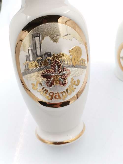 24k gold Chokin vases bid for both!!