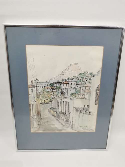 Francois Gerber ORIGINAL WATERCOLOR SIGNED SIZE 48CM X 38CM!!!