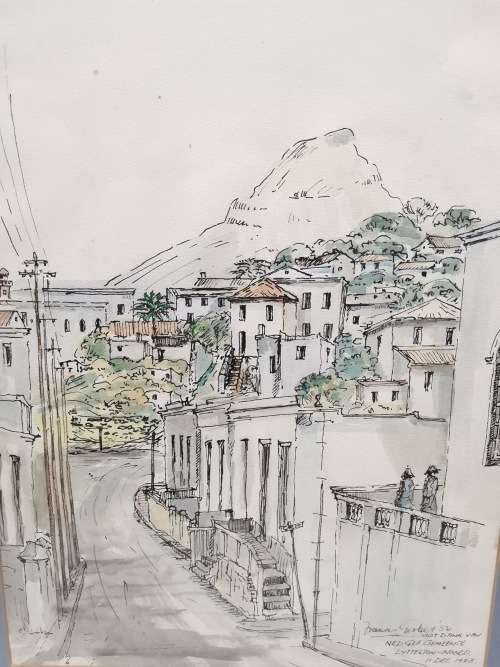 Francois Gerber ORIGINAL WATERCOLOR SIGNED SIZE 48CM X 38CM!!!