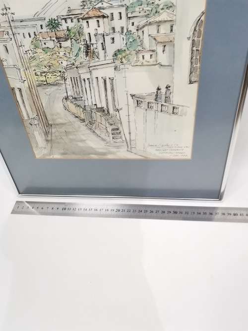 Francois Gerber ORIGINAL WATERCOLOR SIGNED SIZE 48CM X 38CM!!!