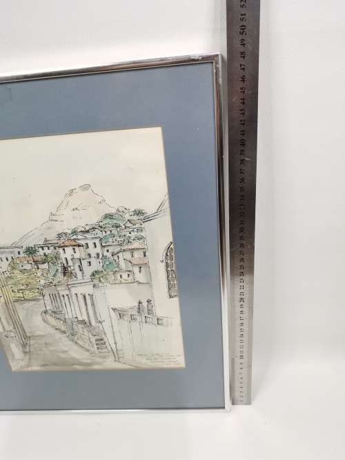 Francois Gerber ORIGINAL WATERCOLOR SIGNED SIZE 48CM X 38CM!!!