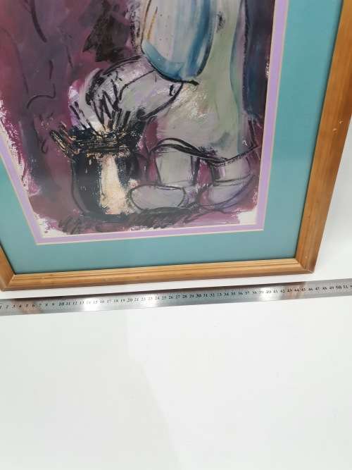 STUNNING ARCYLIC PAINTING SIGNED BERNARD SIZE 60CM X 47 CM!!!