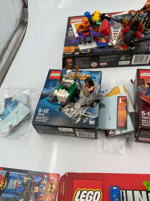 COLLECTION OF LEGO SUPER HEROS BOXES HAS BEEN OPEN AND SOME BUILT!!!!