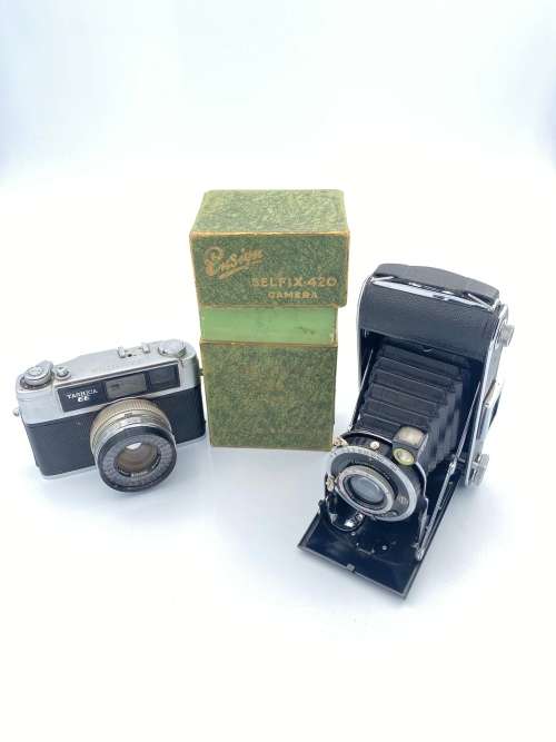 MINT BOXED ENSIGN SELFIX 420 CAMERA IN ORIGINAL BOX BID FOR BOTH !!!!!