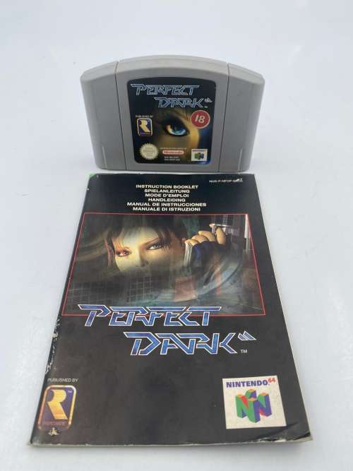 RARE PERFECT DARK NINTENDO 64 GAME WITH MANUAL!!!!!