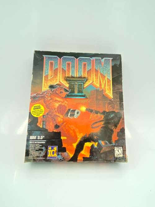 RARE DOOM II 1994 BIG BOX PC COMPLETE WITH FLOPPY DRIVES ASWELL !!!!