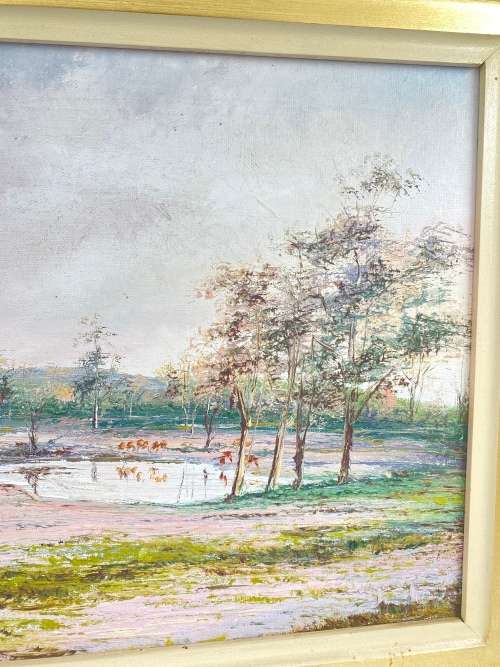 BEAUTIFUL ORIGINAL OIL ON BOARD SIGNED BY ARTIST SIZE 57CM X 53CM !!!!
