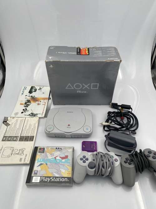 RARE BOXED PS1 WORKING WITH WIPOUT GAME COMPLETE!!!!!