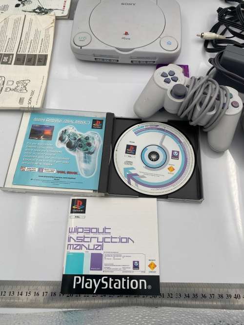 RARE BOXED PS1 WORKING WITH WIPOUT GAME COMPLETE!!!!!