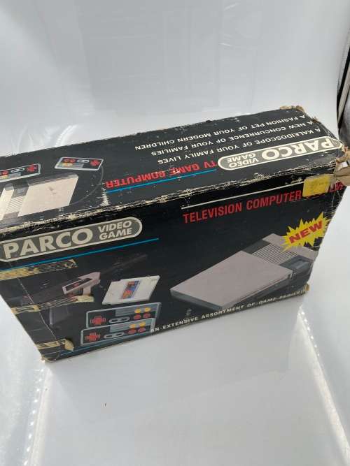 VINTAGE BOXED PARCO TV GAME SET COMPLETE WITH CARTRIDGES BID FOR ALL !!!!
