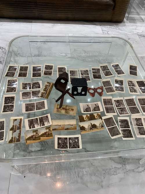 VINTAGE ANTIQUE STEREOSCOPE VIEWER THE PERFECT SCOPE MADE IN THE USA BID FOR THIS MASSIVE COLLECTIO!