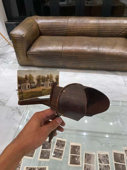 VINTAGE ANTIQUE STEREOSCOPE VIEWER THE PERFECT SCOPE MADE IN THE USA BID FOR THIS MASSIVE COLLECTIO!