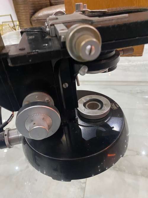 LARGE HEAVY ZEISS WINKEL 261446 MICROSCOPE IN WOODEN CASE !!!!