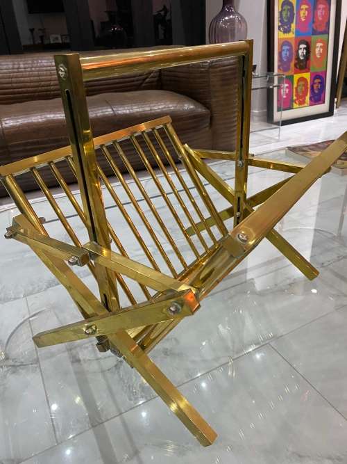 STUNNING BRASS VINTAGE MAGAZINES RACK !!!!