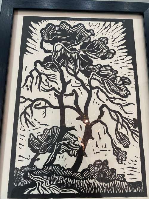 GREGOIRE BOONZAIER LINOCUT SIGNED SIZE 31CM X 24CM !!!