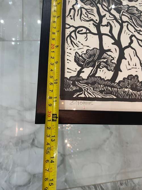 GREGOIRE BOONZAIER LINOCUT SIGNED SIZE 31CM X 24CM !!!