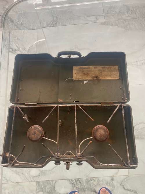 RARE Cadac CIRCA  1974 SA ARMY ISSUE 2 BURNER GAS STOVE !!!!