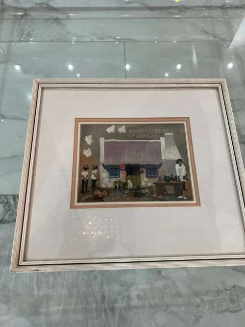 ORIGINAL Normand Dunn SOUTH AFRICAN 1917-1988 OIL PAINTING SIZE 31 cm x 28CM FRAME INCLUDED !!