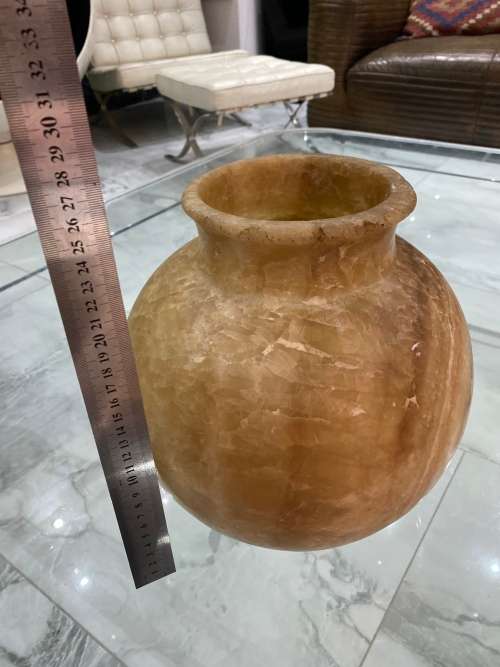 Super Rare Antique Alabaster vase Egyptian 28CM LARGE !!!