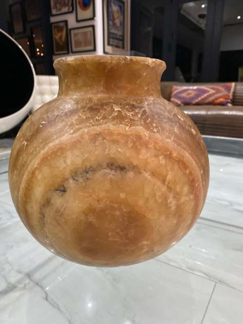 Super Rare Antique Alabaster vase Egyptian 28CM LARGE !!!