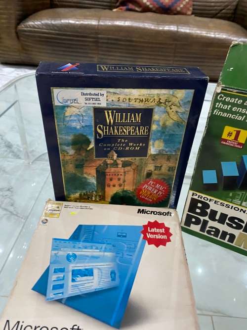 Vintage Microsoft font page and Business plan maker bid for all