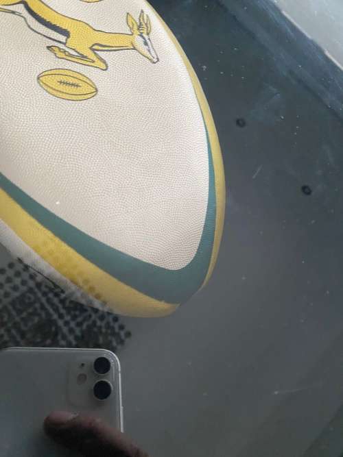 SIGNED SPRINGBOK BALL IN CASE !!!