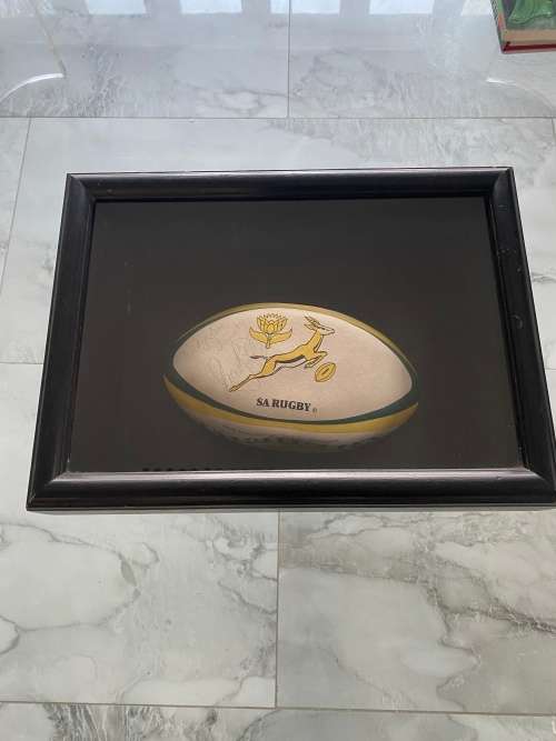 SIGNED SPRINGBOK BALL IN CASE !!!