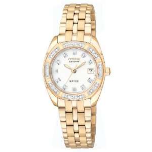 Citizen Eco-Drive Paladion EW1593-58A Women's Rose Gold Tone Diamond Watch - FREE DELIVERY