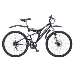 Boss Blackdawn Men's Dual Suspension Mountain Bike - 26-Inch, Black