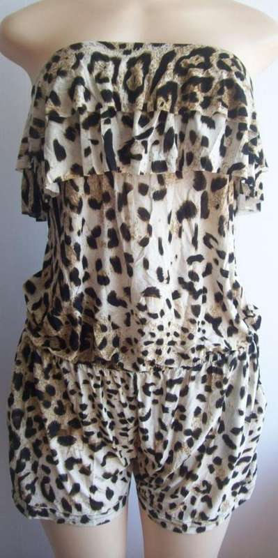Animal Print Jump Suit. Size 34