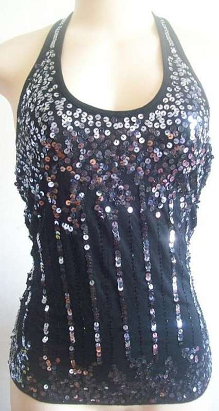 Halter, Sequined Top. Size 36
