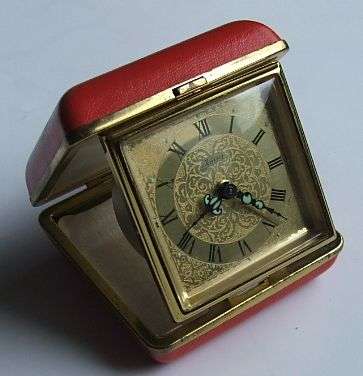 Vintage KAIZER West Germany Travel Alarm Clock. Works!!
