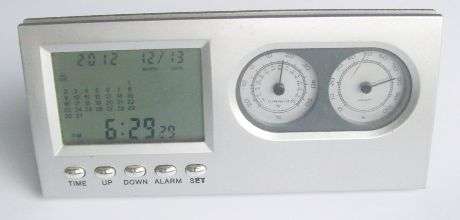Digital Calendar Alarm Clock W/ Thermometer