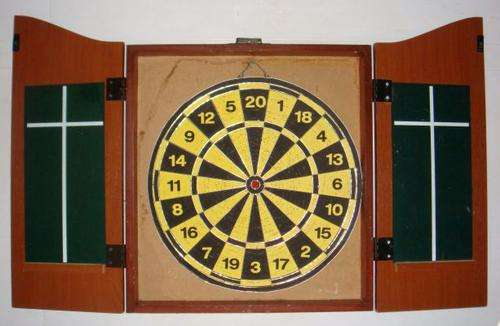 Dartboard In Cabinet