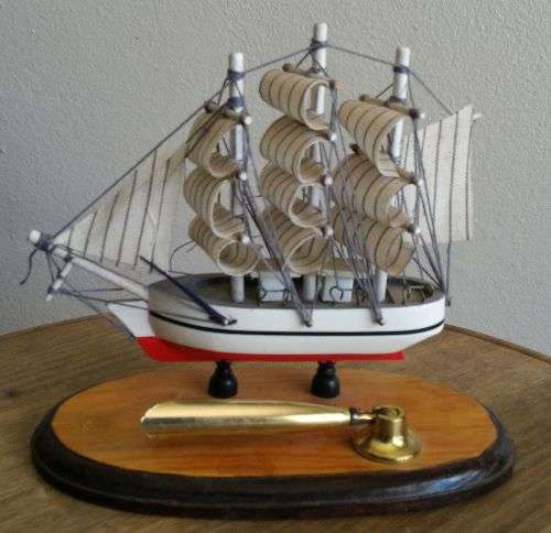Pen Holder with San Felipe Sailors Boat Figurine