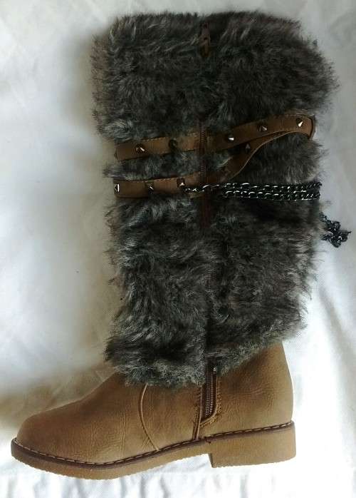 Ladies Fur Boots. High Cut. Sizes 3. Reduced to Clear!!