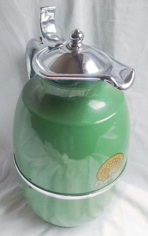 VINTAGE PEACOCK THERMOS VACUUM JUG / FLASK